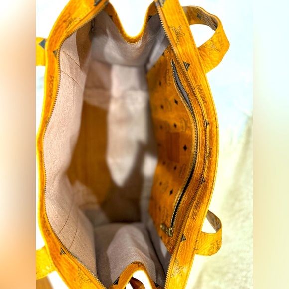 MCM Cognac Monogram Tote - Picture 5 of 8